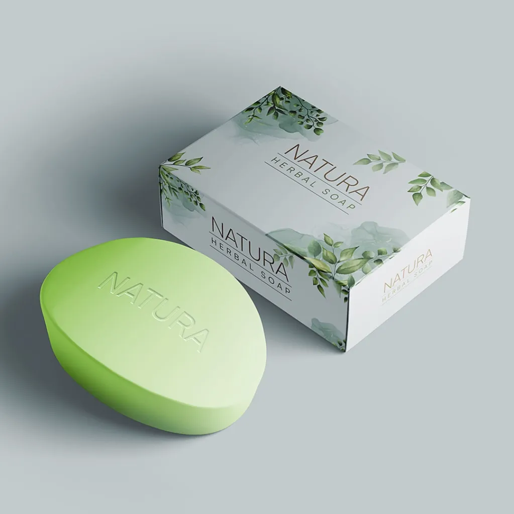 Custom eco-friendly soap packaging boxes with printed logo