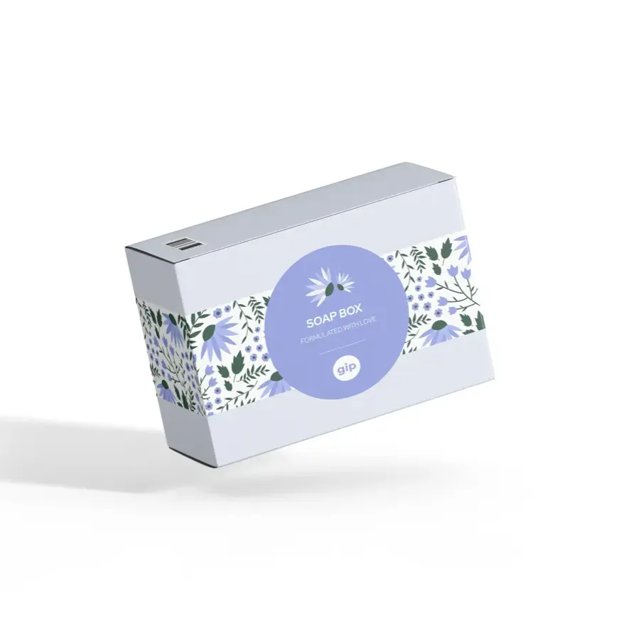 Custom eco-friendly soap packaging boxes with printed logo