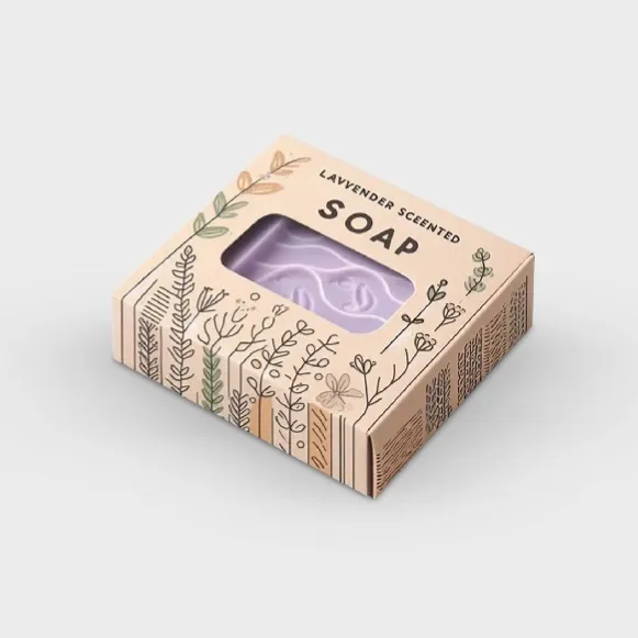 Custom eco-friendly soap packaging boxes with printed logo